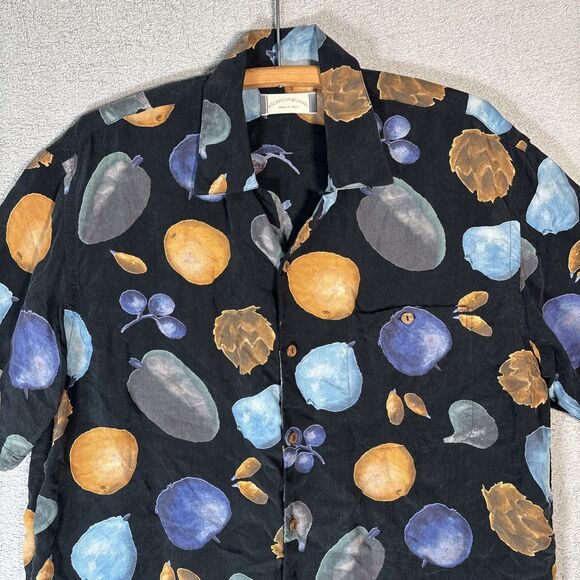 Riscatto Portofino Shirt Men’s Size M Geometric Stone Fruit AOP‎ Cupro Camp - Picture 3 of 16